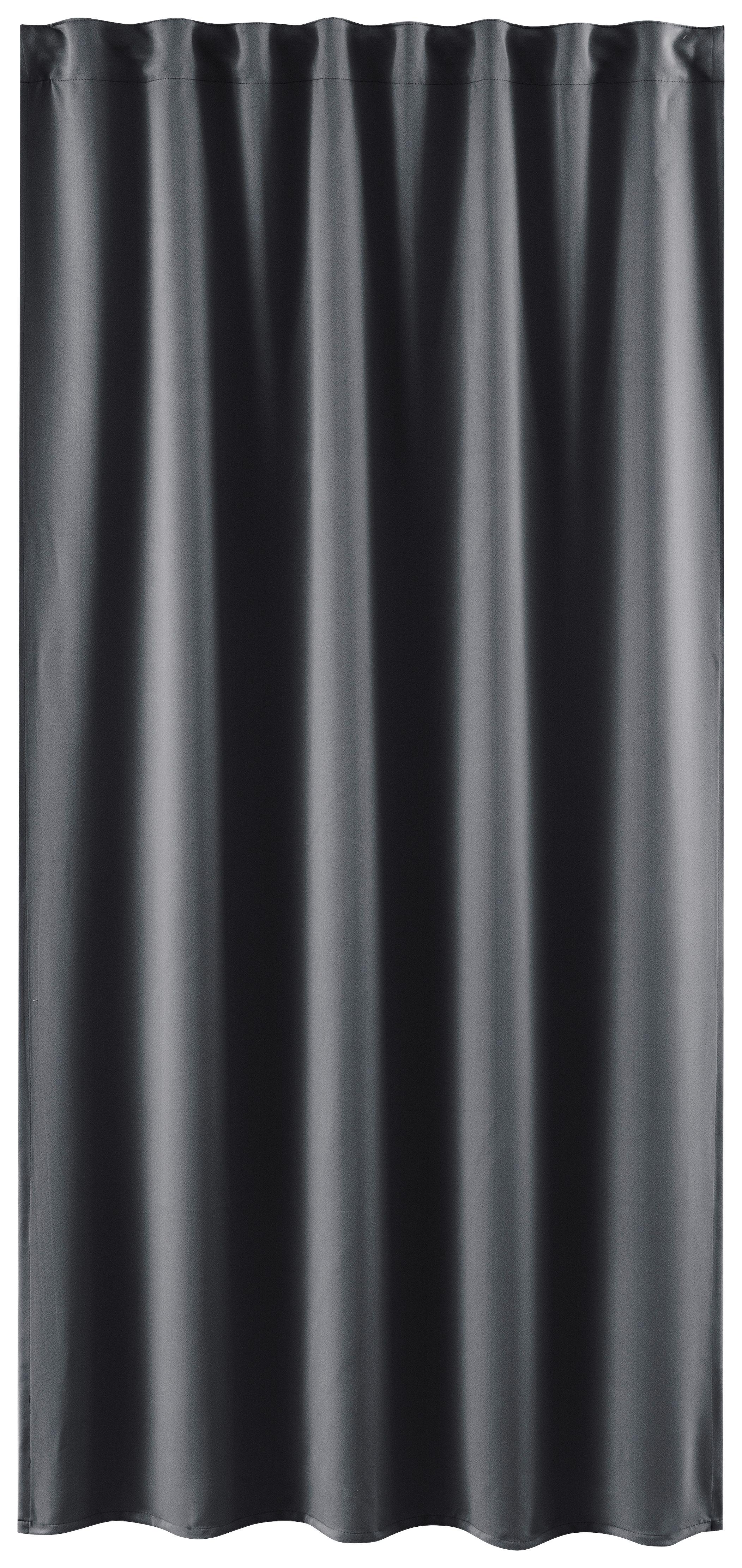 Verdunkelungsvorhang Simone - Anthrazit, ROMANTIK / LANDHAUS, Textil (135/175cm) - James Wood