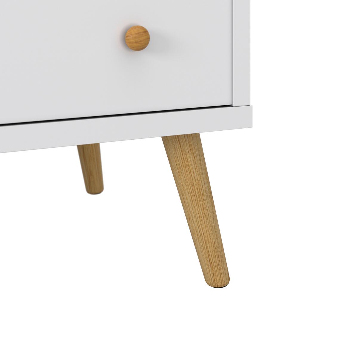 Šatná skriňa LUDO biela - biela/prírodná farba, Modern, kov/drevo (60/180/40cm) - Bessagi Home