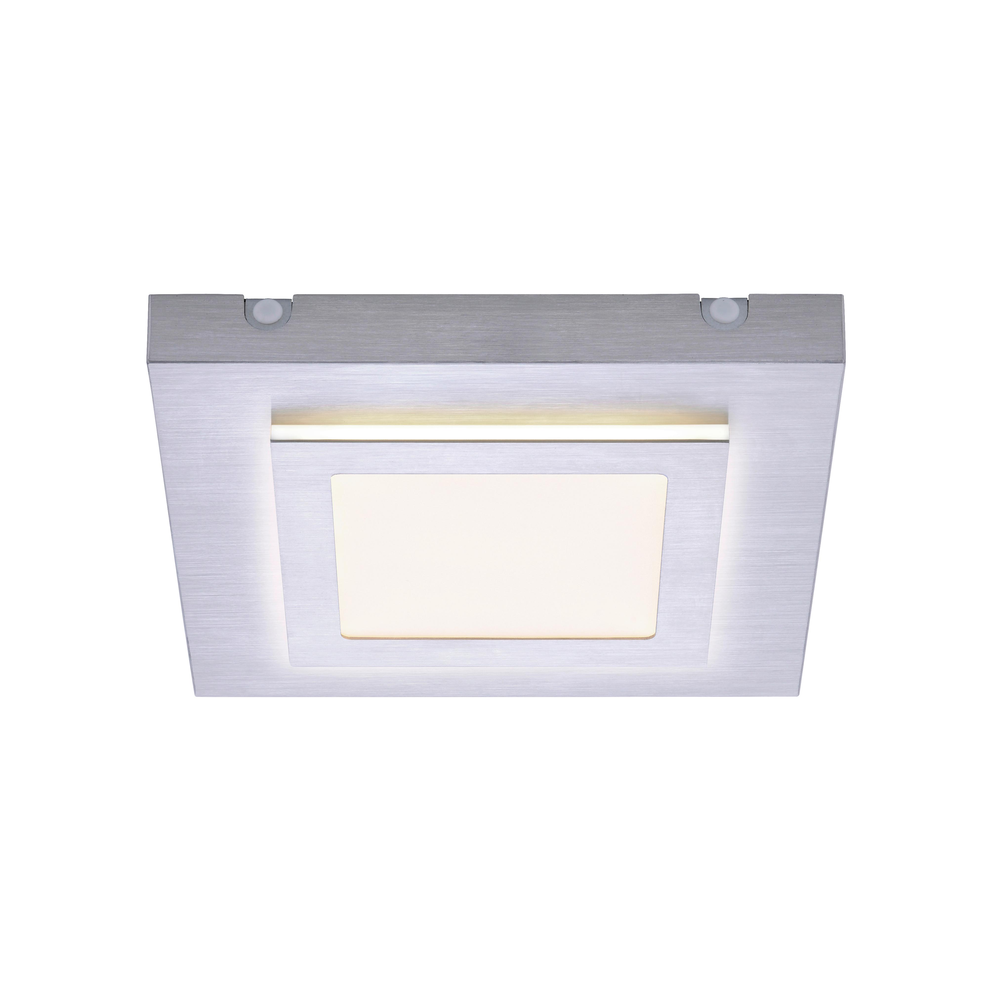 LED-Deckenleuchte, 3000k 6723-95 - Alufarben, Basics, Kunststoff/Metall (30/30/4,5cm)