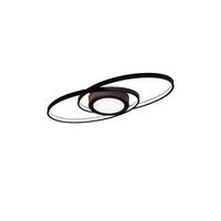 LED-Deckenleuchte Galaxy L: 23 cm, dimmbar - Anthrazit/Schwarz, Design, Metall (23cm)
