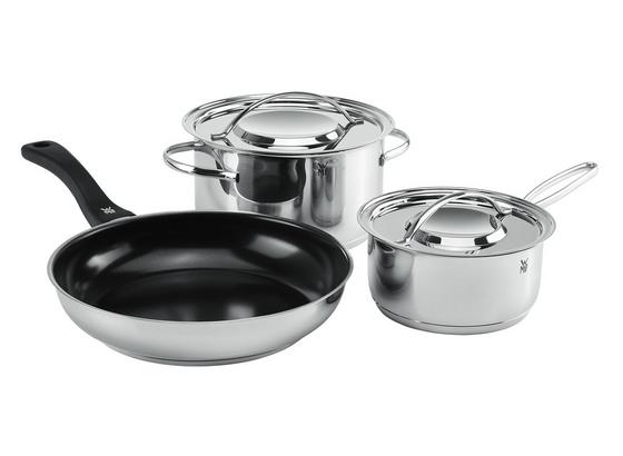 KOCHTOPFSET GALA PLUS, 6-tlg. Set - Silberfarben, KONVENTIONELL, Metall - WMF KOCHTOPFSET GALA PLUS, 6-tlg. Set - Silberfarben, KONVENTIONELL, Metall - WMF
