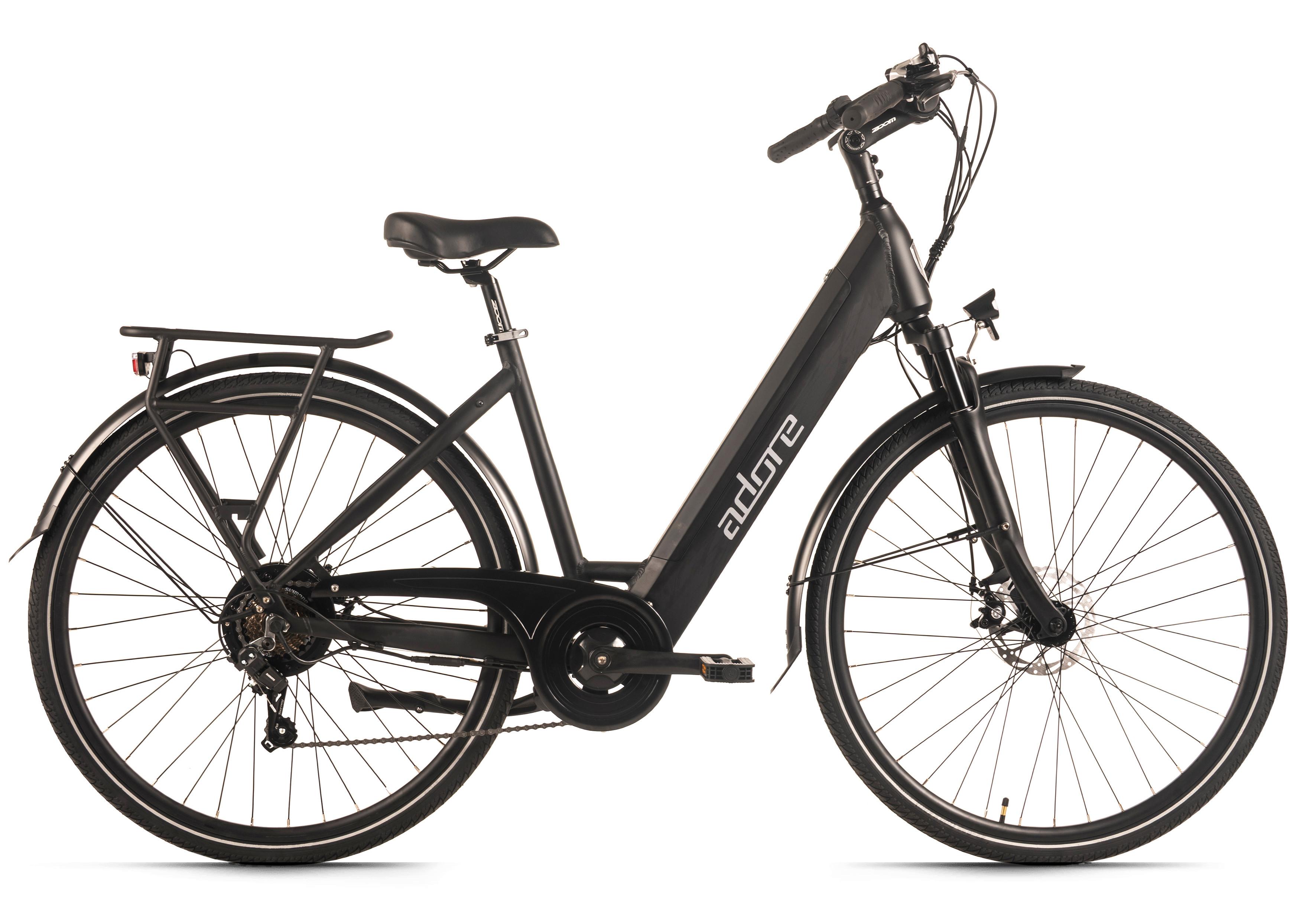 E-citybike 28 Zoll Schwarz - Schwarz, MODERN, Metall (180/70/100cm)