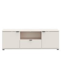 TV diel Ganymede, piesková, š: 130cm - čierna/piesková, Modern, kov/kompozitné drevo (129,8/43,9/41,3cm)