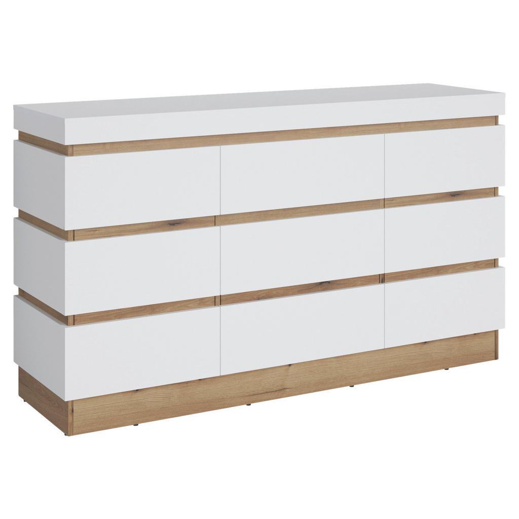 Sideboard Calabria Weiß/eiche Dekor B: 160,8 Cm