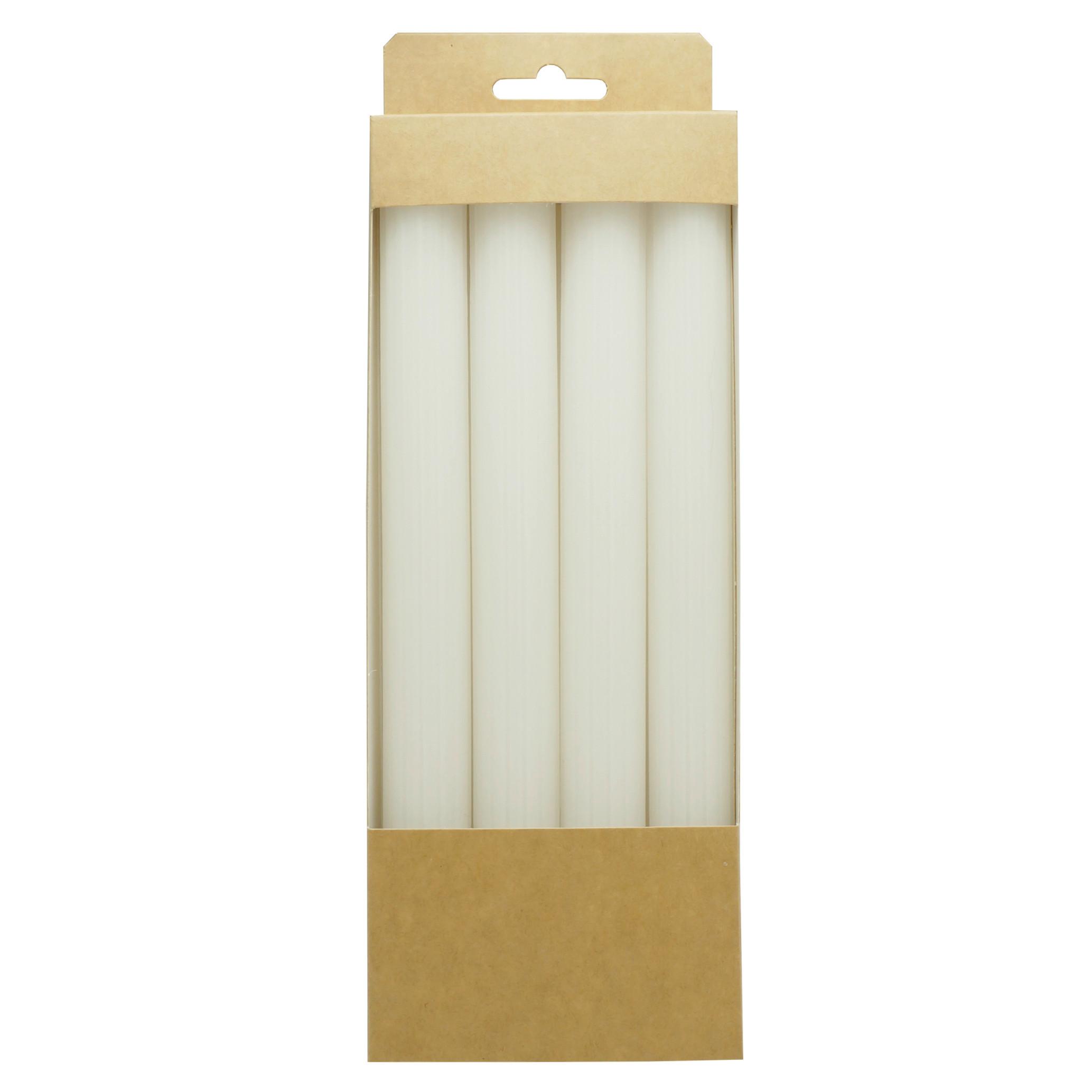 SADA DLOUHÝCH SVÍČEK LIONA - bílá, parafín (2,2/24cm) - Mömax