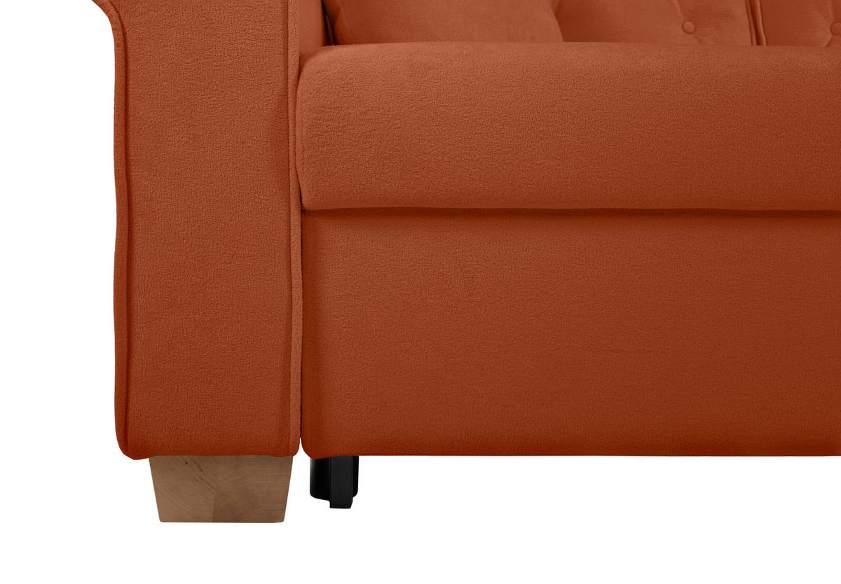Schlafsofa Arles, Rostfarben 25 B: 240 Cm - Rostfarben/Buchefarben, Design, Textil (240/94/98cm) - MID.YOU