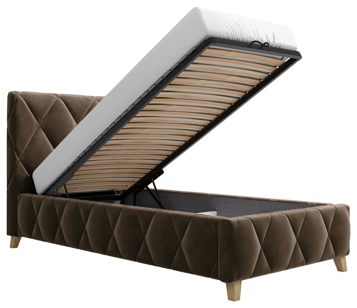 Polsterbett Trivio 90x200 cm Schlammfarbe - Schlammfarben, MODERN, Holz/Holzwerkstoff (90/200cm) - MID.YOU