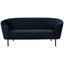Dreisitzer-Sofa Biloxi Samt - Schwarz/Dunkelblau, KONVENTIONELL, Textil/Metall (200/81/84,5cm) - Carryhome Dreisitzer-Sofa Biloxi Samt - Schwarz/Dunkelblau, KONVENTIONELL, Textil/Metall (200/81/84,5cm) - Carryhome