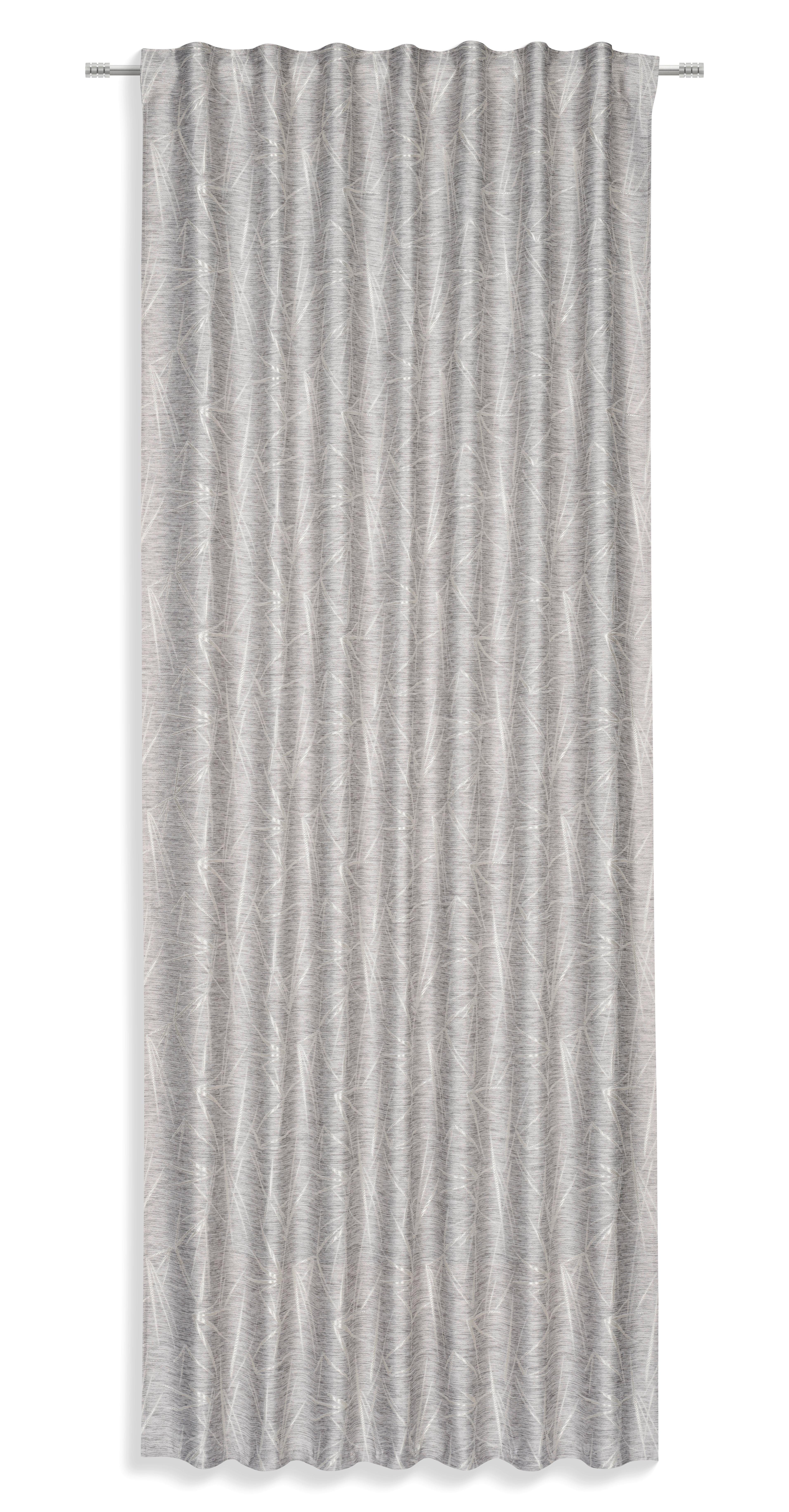 Fertigvorhang Miriam - Silberfarben, MODERN, Textil (140/245cm) - Luca Bessoni
