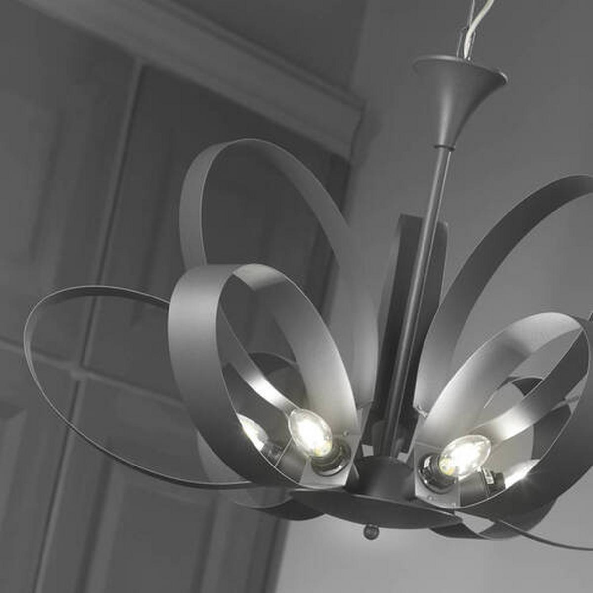 Kronleuchter 4735/9g - Grau, Design, Metall (75/115cm)