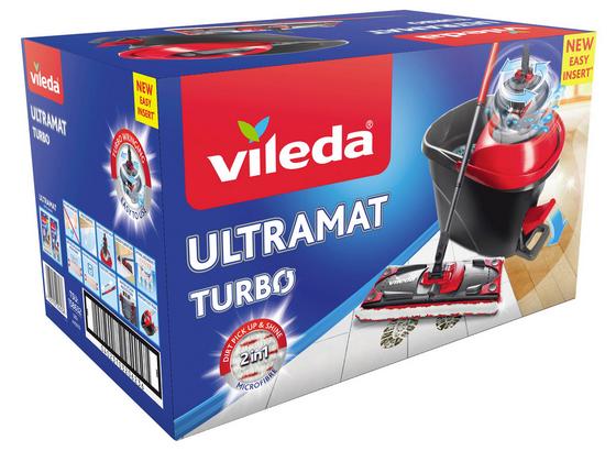 Reinigungsset Vileda Ultramat Turbo Set - Rot/Schwarz, Kunststoff (49/30,6/29,8cm) - Vileda Reinigungsset Vileda Ultramat Turbo Set - Rot/Schwarz, Kunststoff (49/30,6/29,8cm) - Vileda
