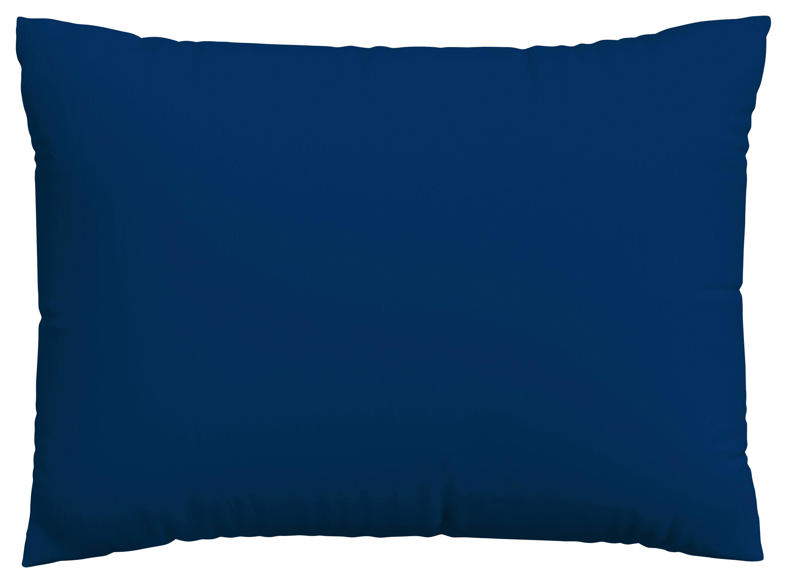KOPFPOLSTERBEZUG WOVEN SATIN - Dunkelblau, Basics, Textil (60/80cm) - Schlafgut