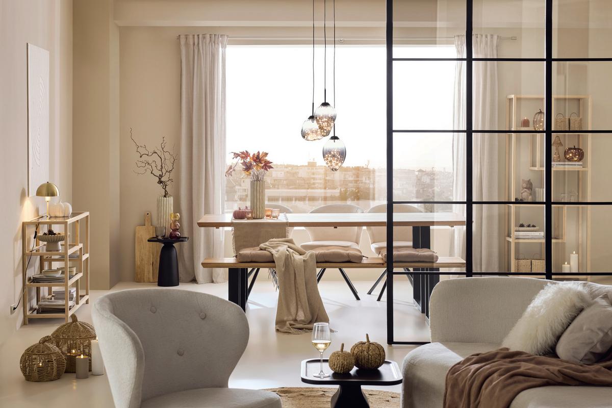 STOLNÍ LAMPA MUSCH - černá/barvy mosazi, Moderní, kov/plast (18/30cm) - Mömax