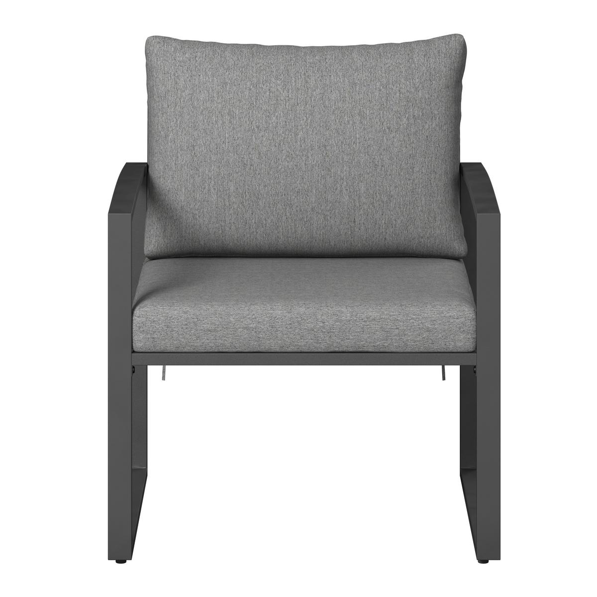 Loungegarnitur Salvador - Dunkelgrau/Grau, MODERN, Holzwerkstoff/Textil (165/72/68cm) - Beldano