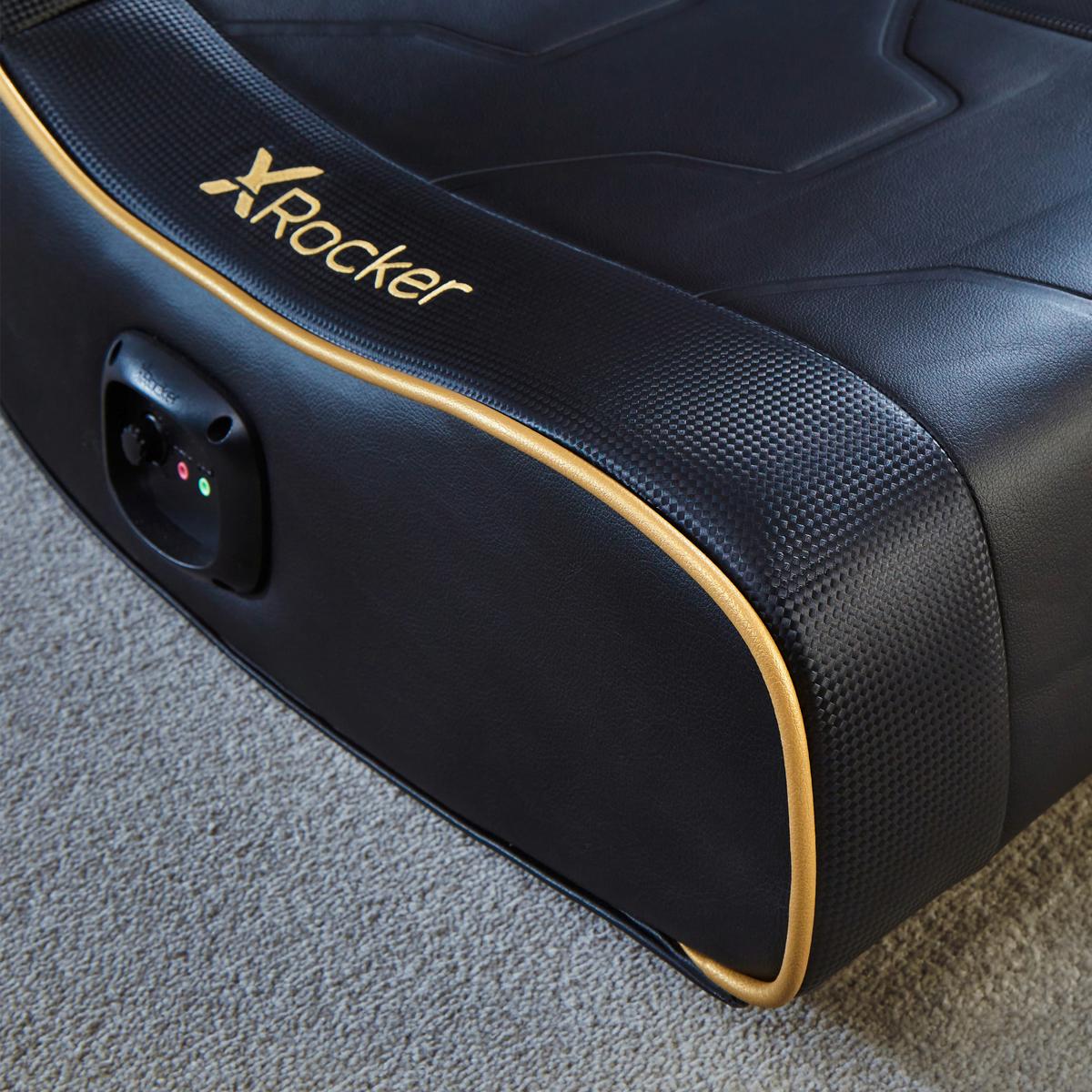 Gamingsessel Shadow 2.0 - Goldfarben/Schwarz, MODERN, Textil (42/64/75cm) - X Rocker