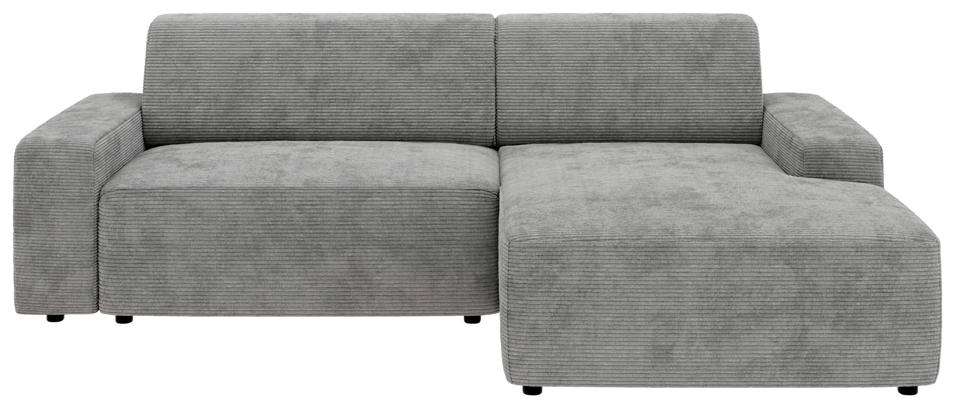 Ecksofa Wien, Grau S: 246x162 cm - Schwarz/Grau, MODERN, Textil (246/162cm) - Trendmanufaktur