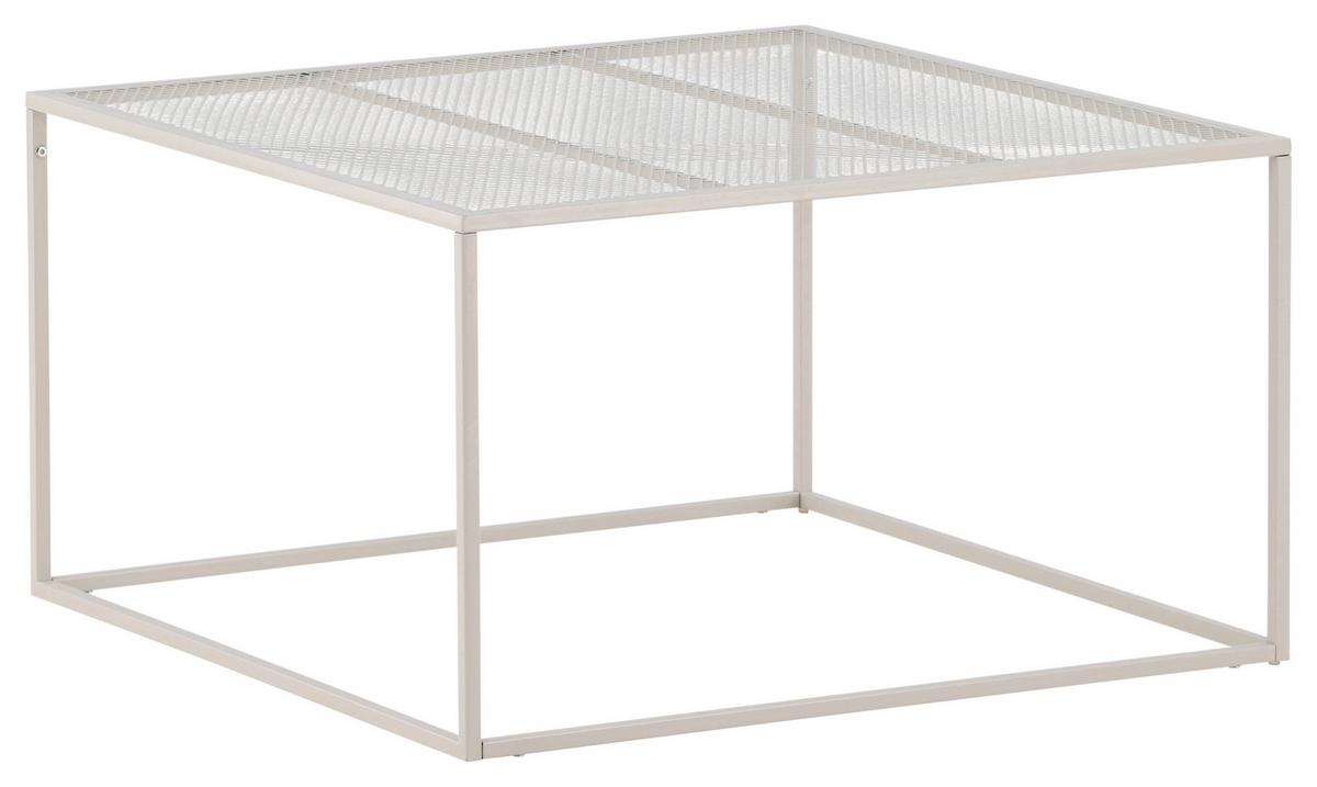 Couchtisch Netz - Beige, Design, Metall (80/80/45cm) - Livetastic