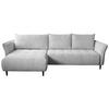 Ecksofa Monte Carlo Hellgrau S: 290x160 cm - Schwarz/Grau, Trend, Holz/Holzwerkstoff (290/160cm)