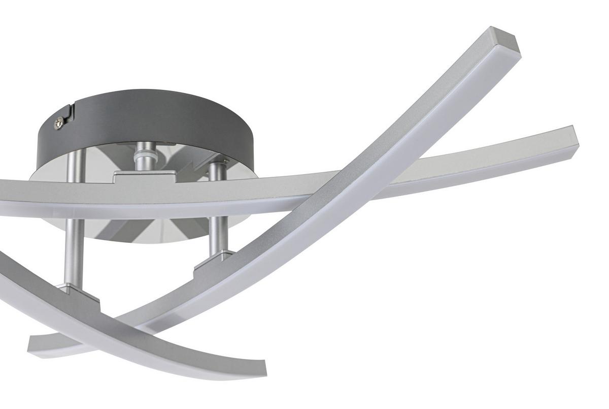 LED-Deckenleuchte Coco - Chromfarben/Silberfarben, Basics, Kunststoff/Metall (52/11cm) - Luca Bessoni