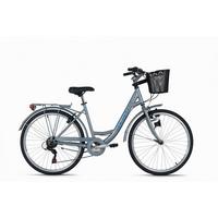 Citybike 26'' mit Korb DaCapo Cantaloupe grau - Grau, LIFESTYLE, Metall (25/140cm)