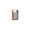 Tischleuchte Pail Braun Taupe B: 15 cm - Taupe/Braun, Design, Textil/Metall (16/15/27cm)