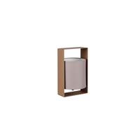 Tischleuchte Pail Braun Taupe B: 15 cm - Taupe/Braun, Design, Textil/Metall (16/15/27cm)