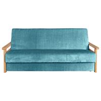 Schlafsofa Malaga Hellblau B: 220cm - Naturfarben/Hellblau, Design, Holz/Textil (220/90/90cm) - P & B
