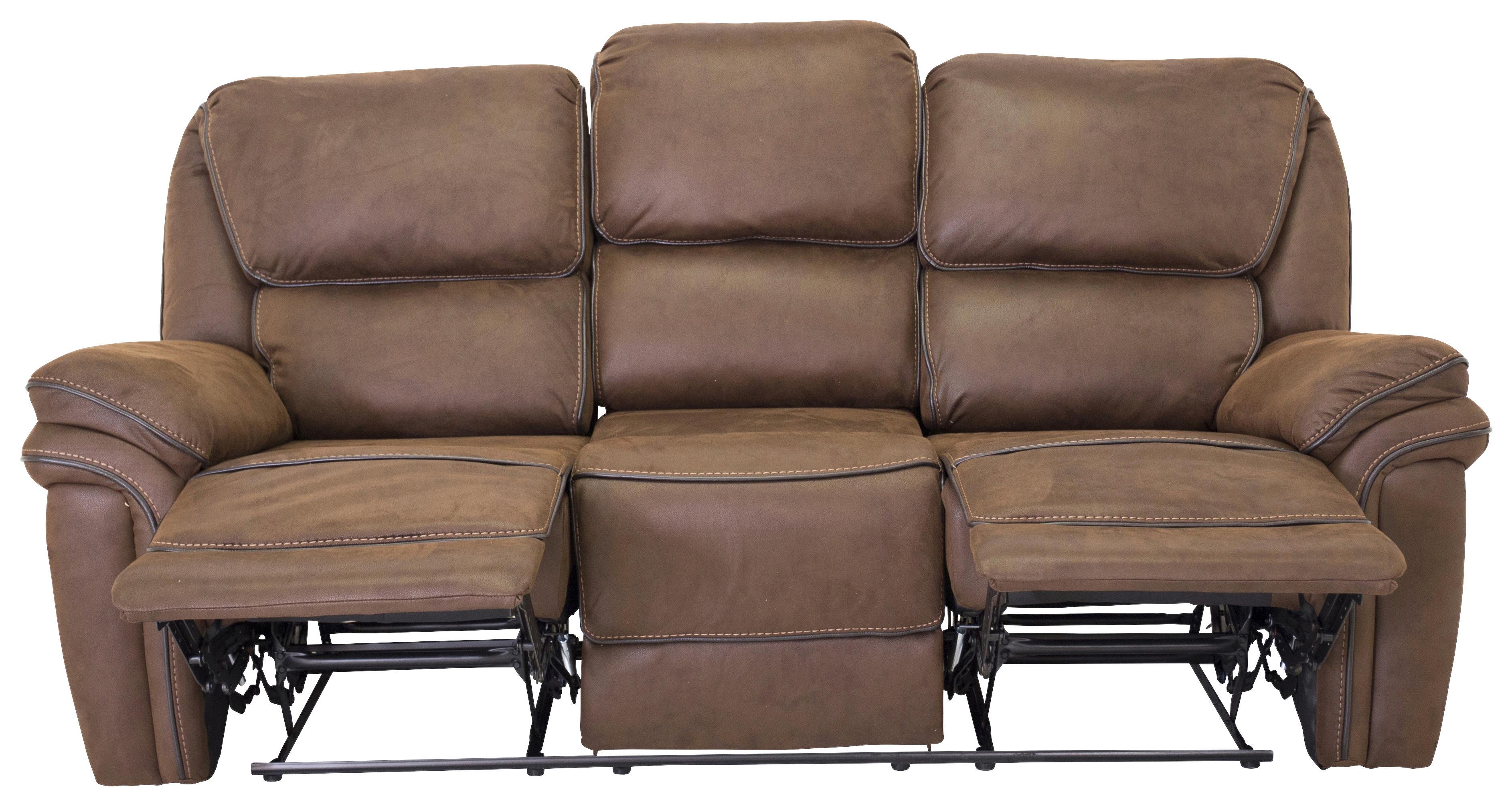 3-sitzer-sofa Saranda - Schwarz/Braun, Design, Kunststoff/Textil (206/96/98cm) - Livetastic