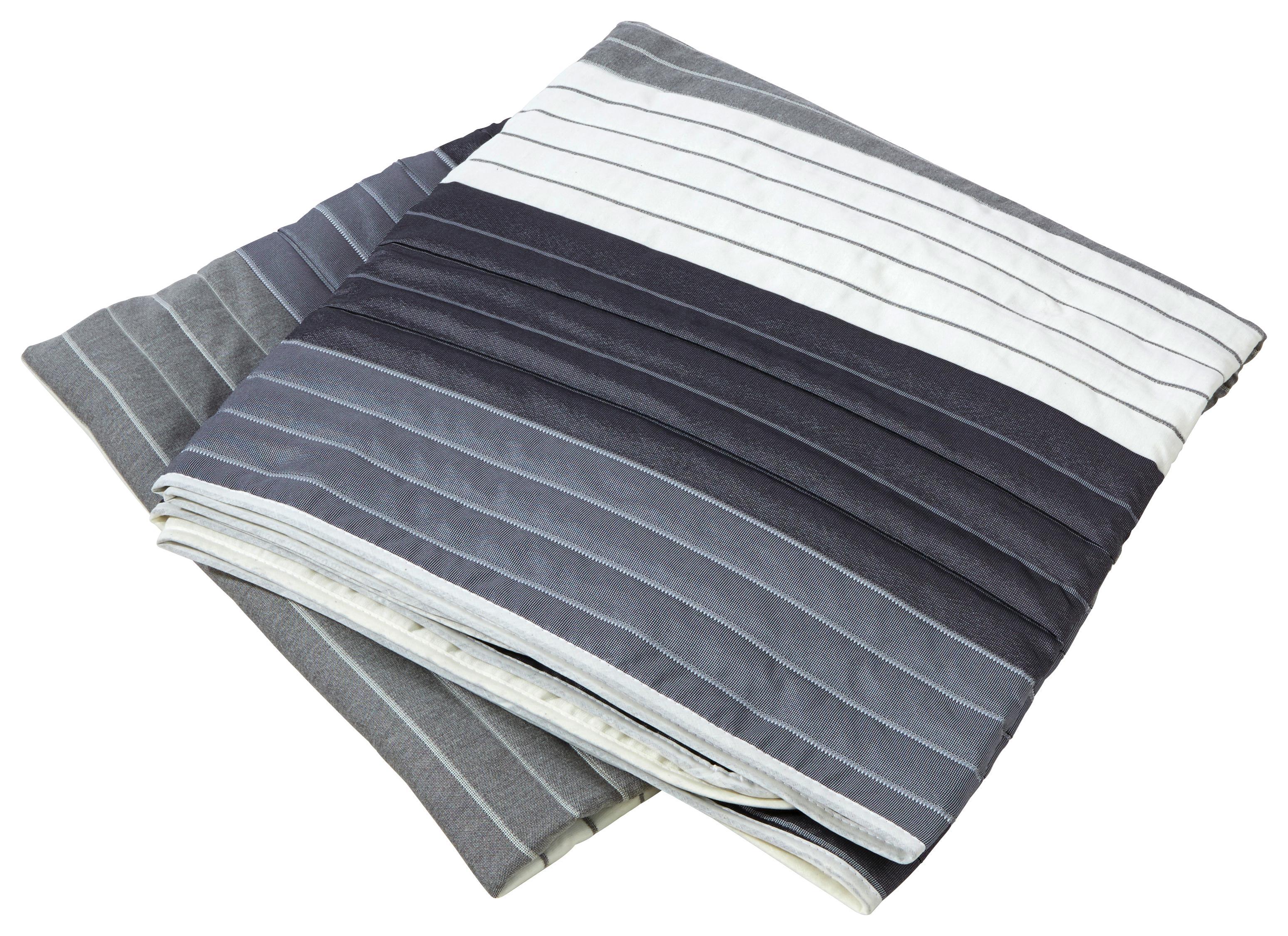 Überwurf Columbia - Weiß/Grau, KONVENTIONELL, Textil (140/200cm)