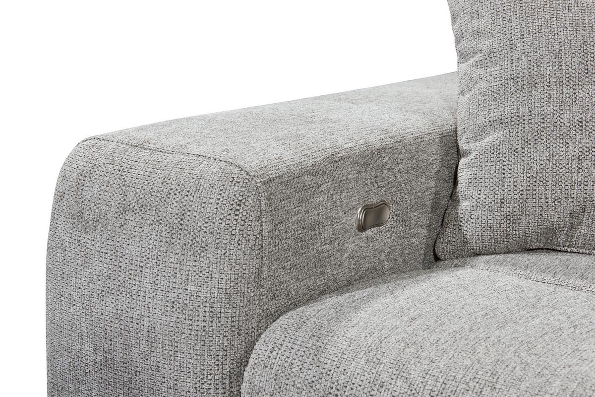 Ecksofa Sydney Hellgrau S: 268/172 Cm - Hellgrau/Schwarz, KONVENTIONELL, Textil (268/172cm) - MID.YOU