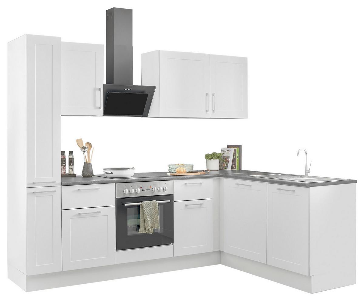 Eckküche Marseille L 250 White - Anthrazit/Weiß, Design, Holzwerkstoff (250/175cm) - MID.YOU