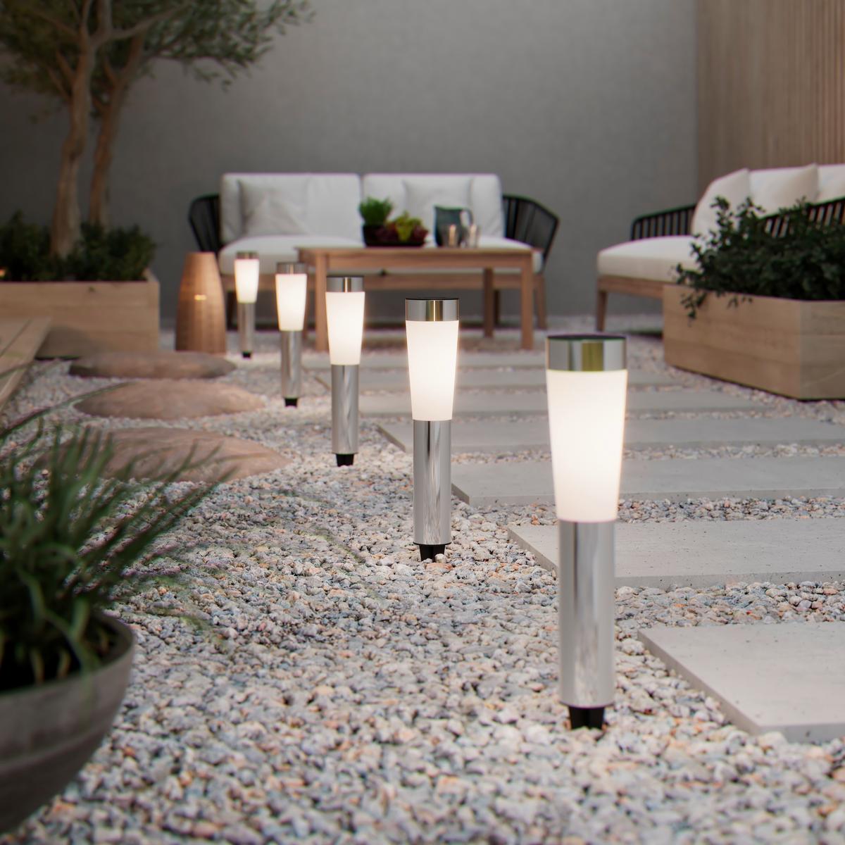 Solární světlo ACTION - černá/barvy nerez oceli, Romantický / Rustikální, kov/plast (7,5/55,5cm) - Mömax