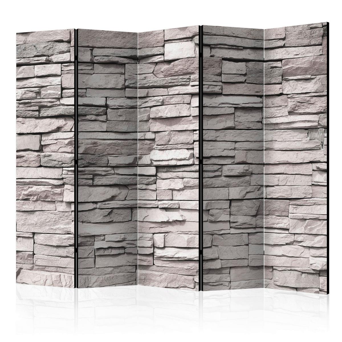 Paravent Grau Beige B: 225 Cm - Beige/Grau, Basics, Holz/Textil (225/172/3cm) - artgeist