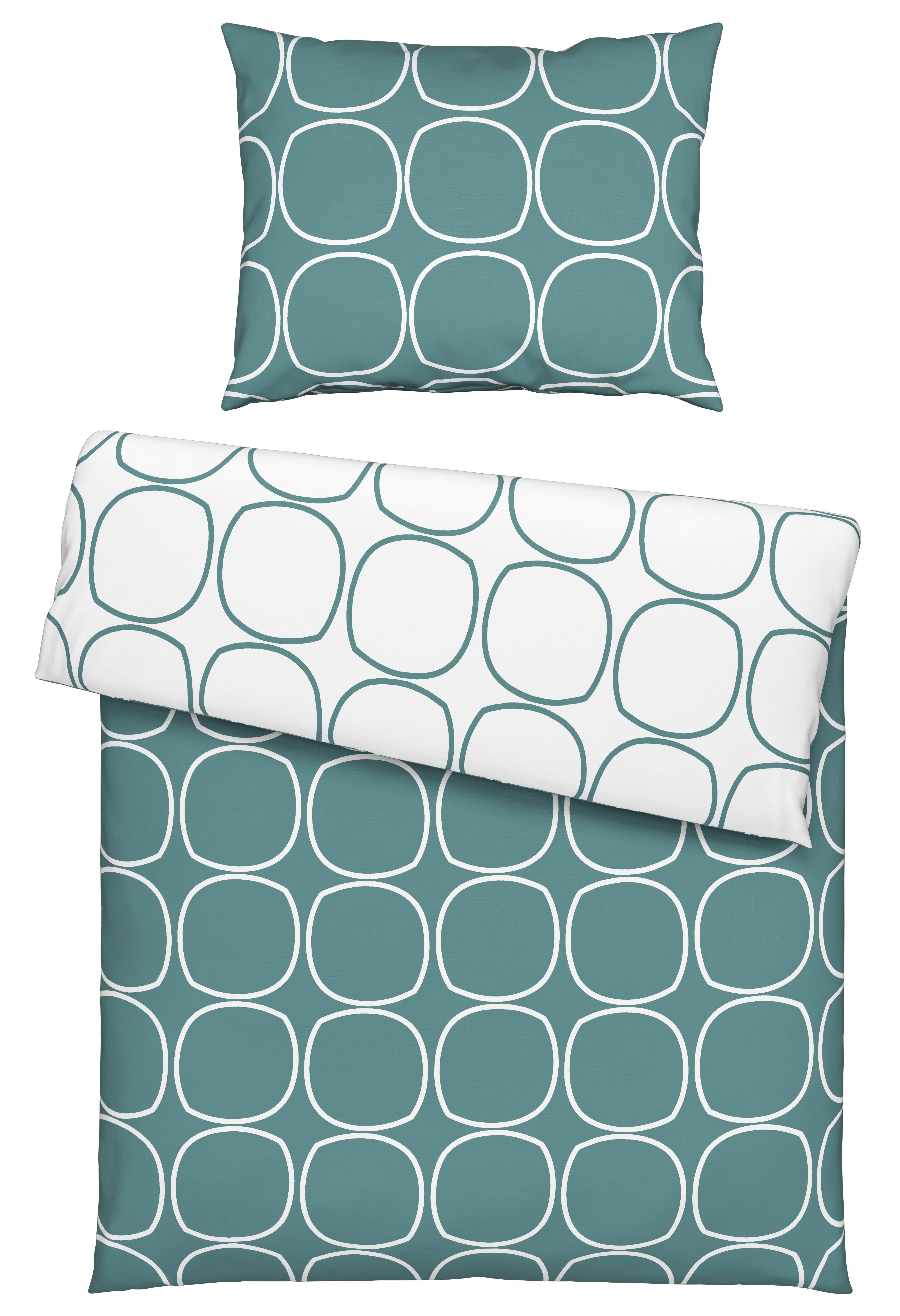 Obojstranná Posteľná Bielizeň Reggie Wende, 140/200cm - modrá/biela, Konvenčný, textil (140/200cm) - Modern Living