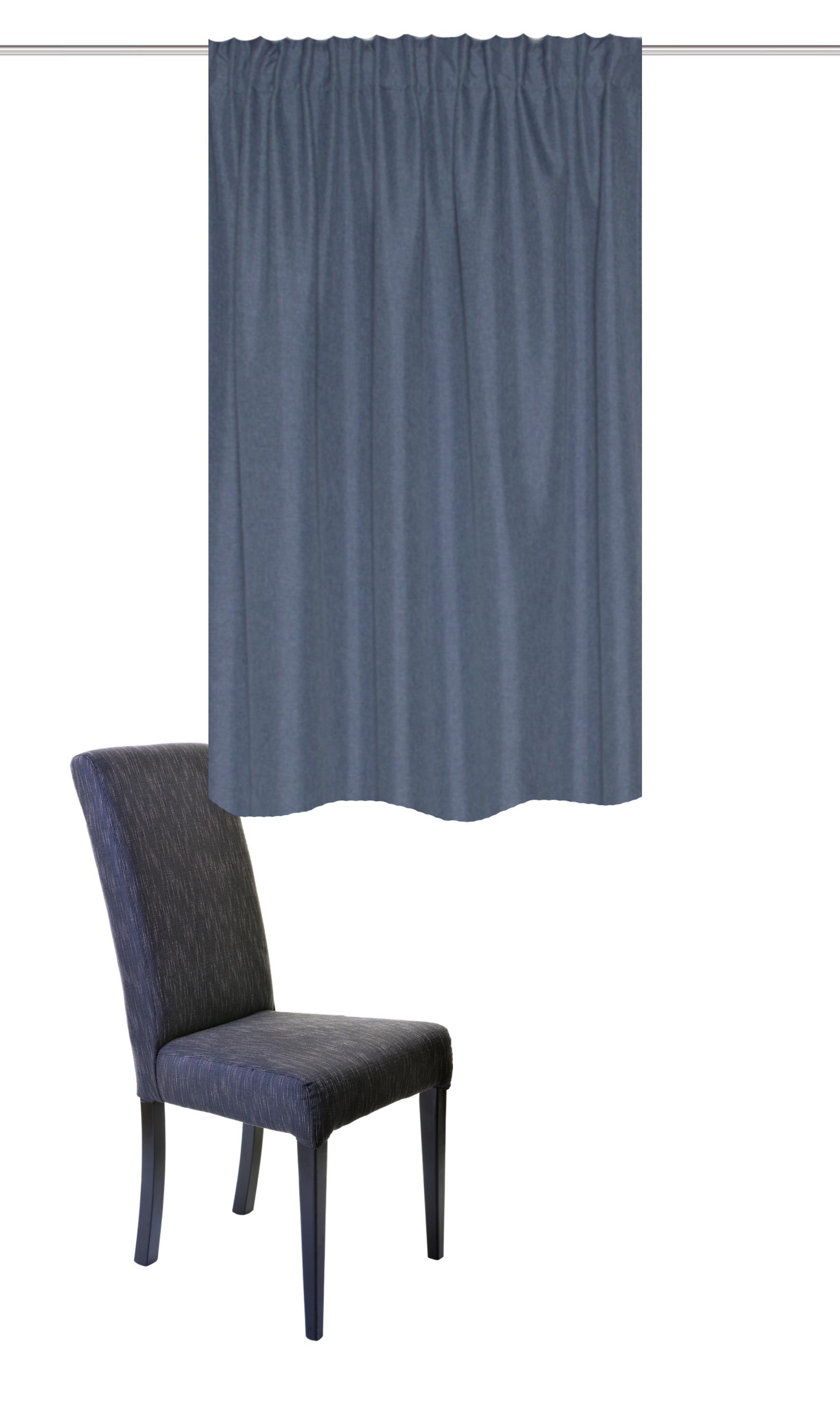 Wärmeschutzvorhang Blau B: 135 Cm - Blau, Basics, Textil (135/145cm) - Schmidt W. Gmbh