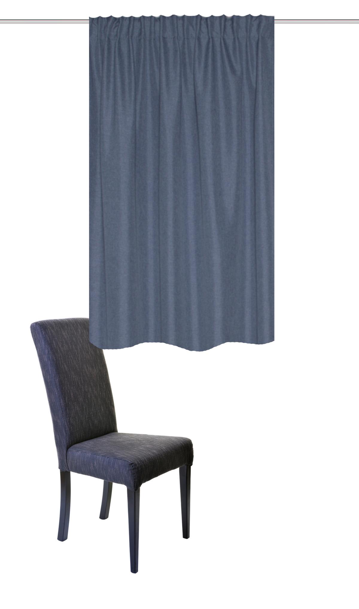 Wärmeschutzvorhang Blau B: 135 Cm - Blau, Basics, Textil (135/145cm) - Schmidt W. Gmbh