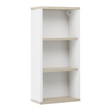 Hängeschrank Offen Yasmin B: 30cm, Weiß + Eiche Dekor - Eichefarben/Weiß, Basics, Holzwerkstoff (30/65/16cm)