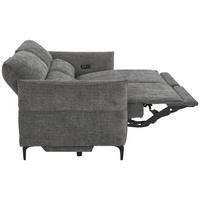 Dvojmiestna pohovka CAPE TOWN, sivá, elektrická relax.funkcia - čierna/tmavosivá, Modern, kov/drevo (200/98/93cm) - Mömax