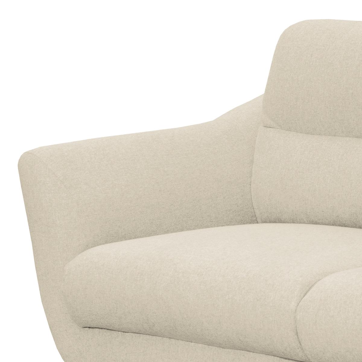 3-Sitzer-Sofa Tromso Creme B: 209 cm - Creme/Schwarz, Design, Textil (209/87/88cm) - Livetastic