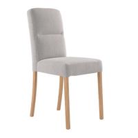 Vierfußstuhl Emma Ii Webstoff Hellgrau, B: 43 Cm - Eichefarben/Hellgrau, KONVENTIONELL, Holz/Textil (43/91/58cm)