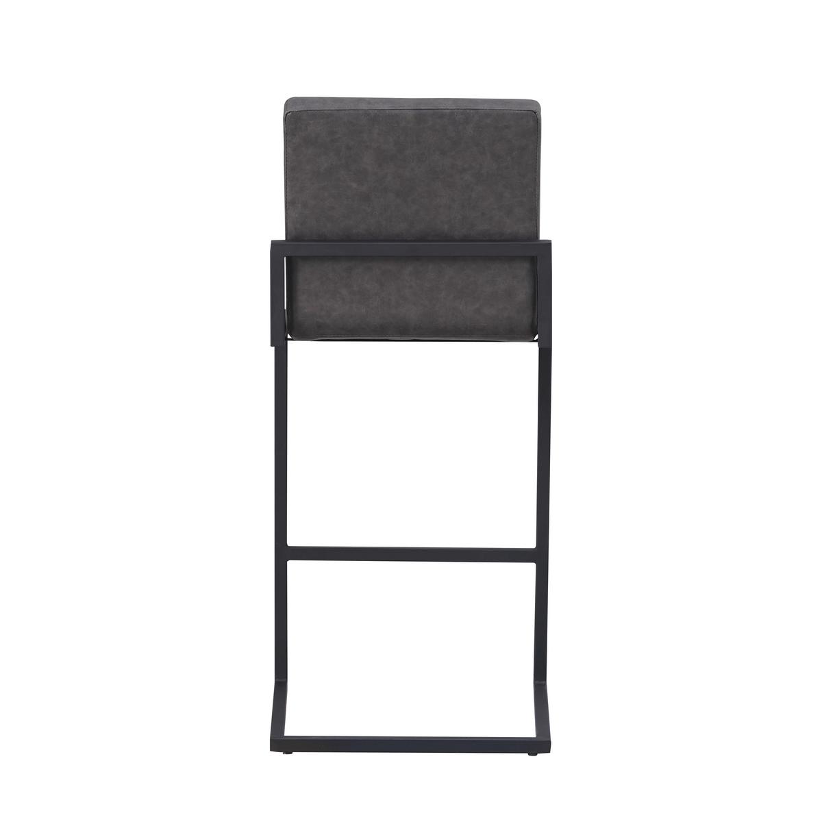 Barhocker-set Donny Anthrazit B: 54 Cm - Anthrazit/Schwarz, MODERN, Textil/Metall (54/100/58cm) - MID.YOU