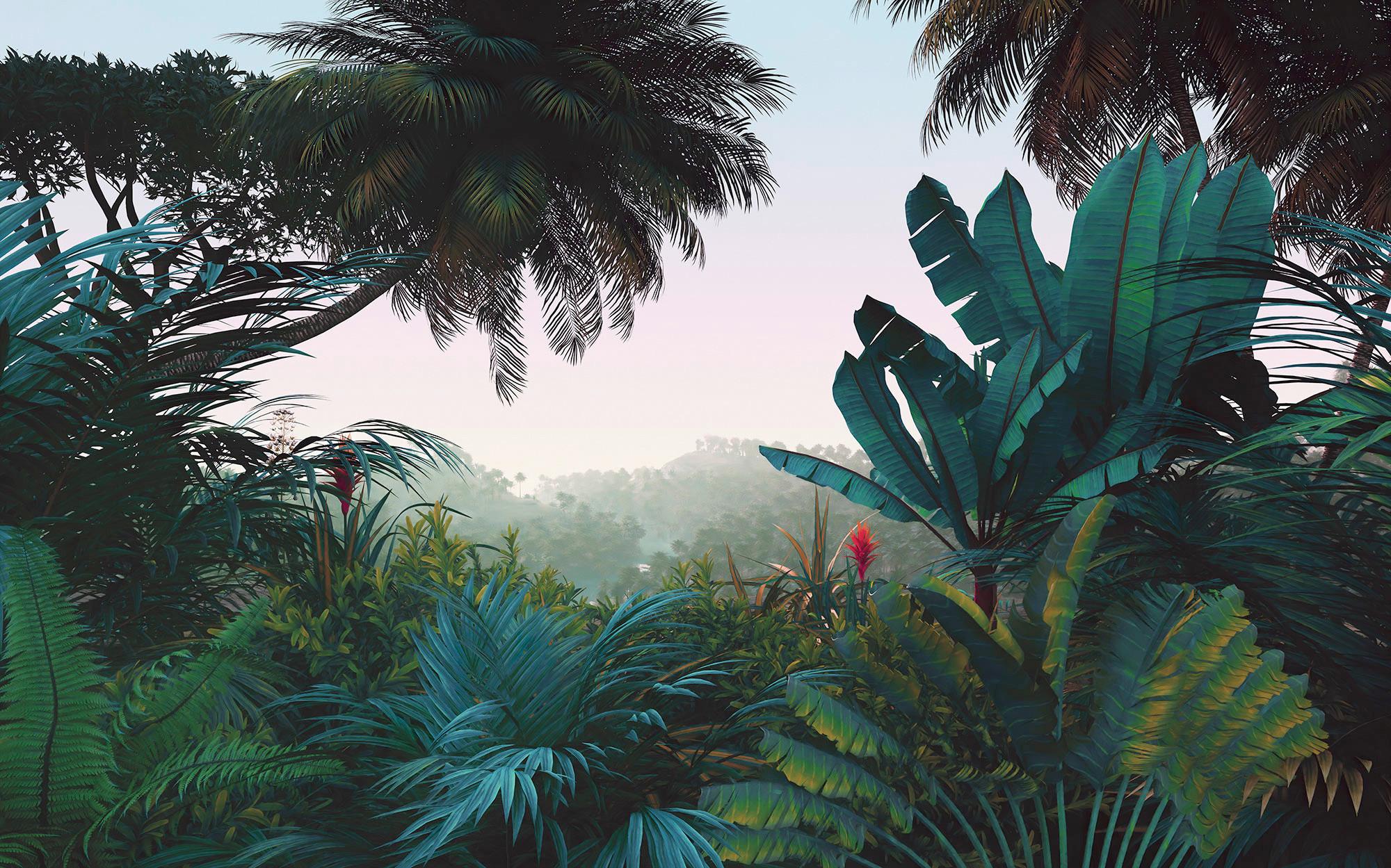Vliestapete Jungle Morning - Multicolor, Basics (400/250cm) - Komar