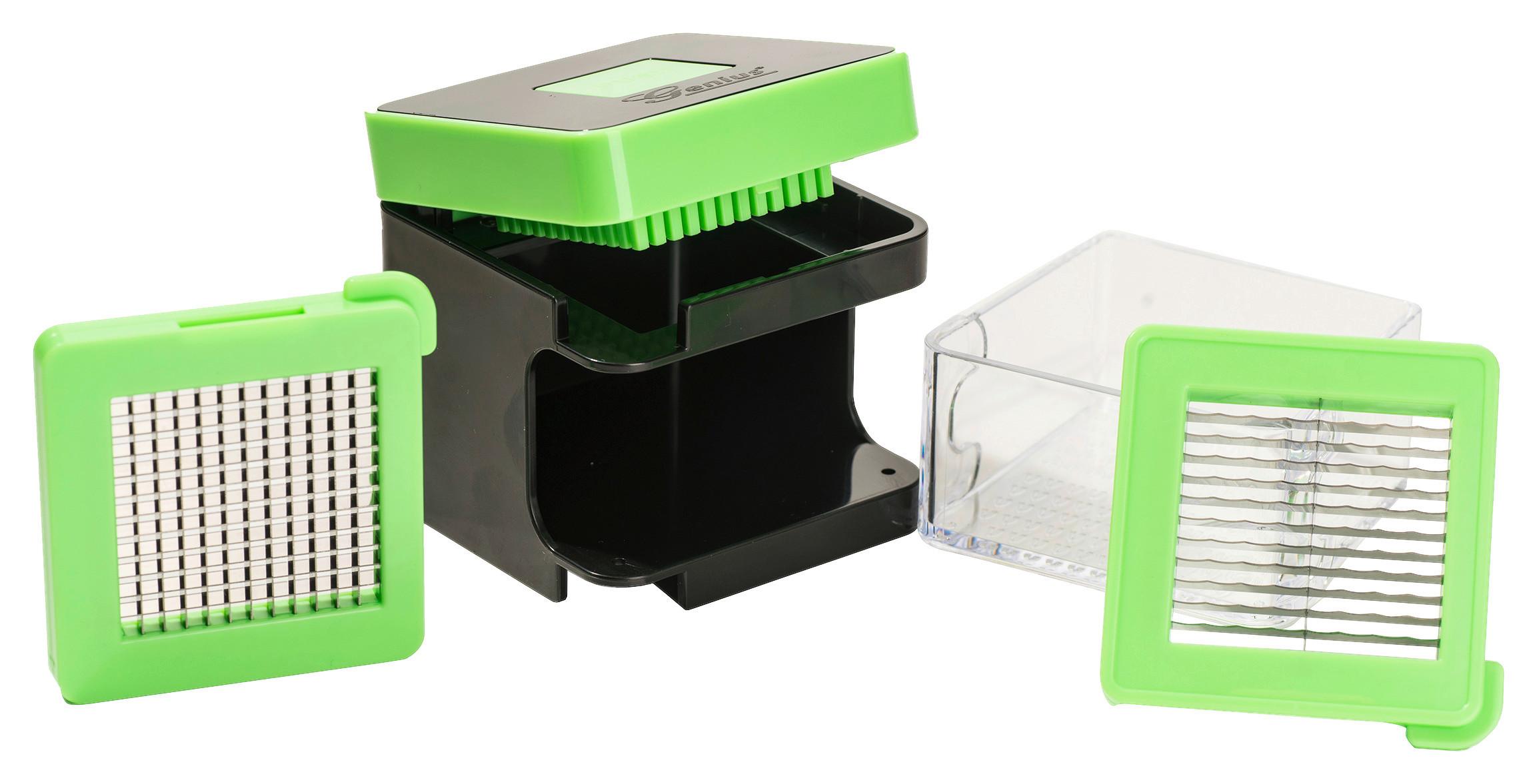 Küchenhelfer-Set Nicer Dicer Spicy Grün 5 -teilig - Schwarz/Grün, Basics, Kunststoff/Metall - Genius