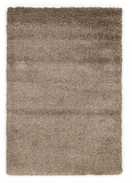 Hochflorteppich Fashion Shaggy Hellbraun 80x200 cm - Hellbraun, Basics, Textil (80/200cm) - Novel