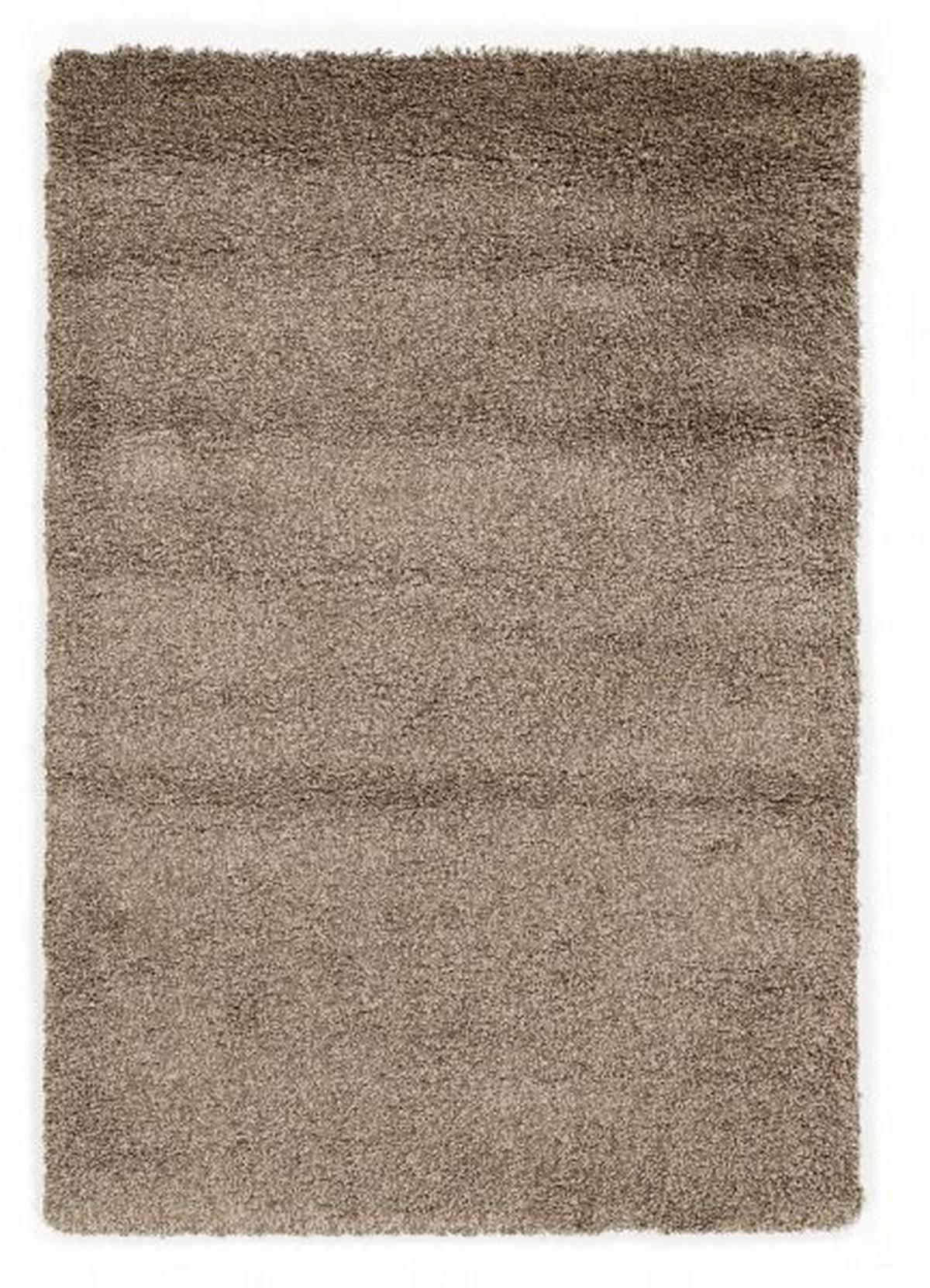 Hochflorteppich Fashion Shaggy Hellbraun 140x200 cm - Hellbraun, Basics, Textil (140/200cm) - Novel