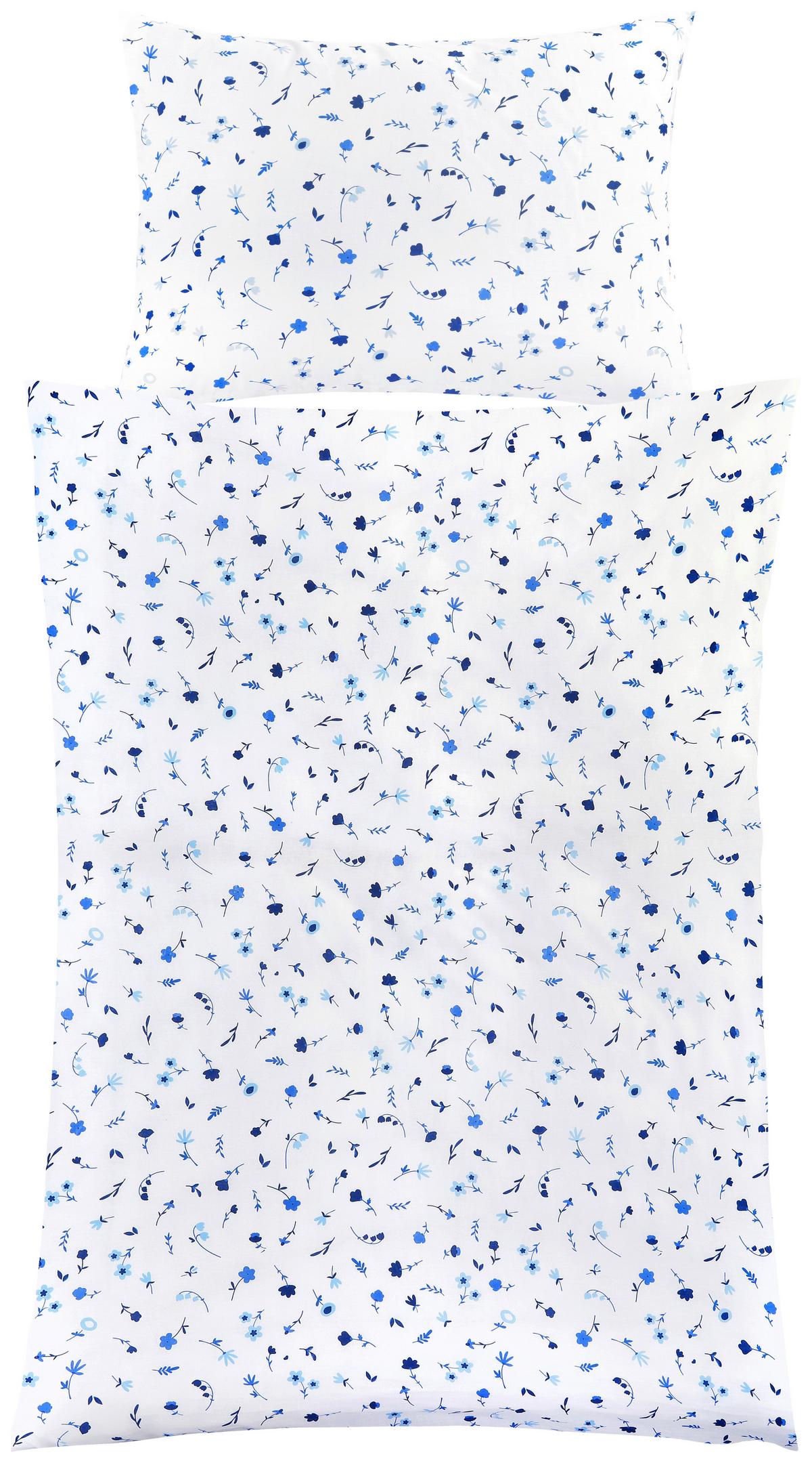 Bettwäsche Greta - Blau/Weiß, ROMANTIK / LANDHAUS, Textil - James Wood