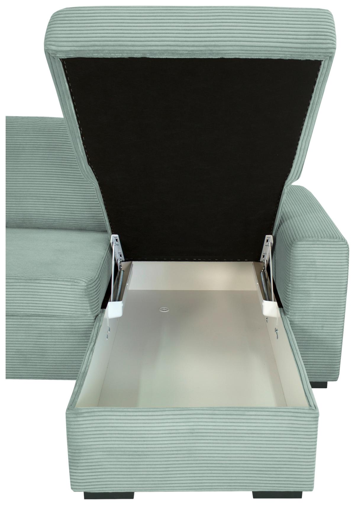 Sarokgarnitúra Tara - zsályazöld, Design, textil (245/158cm) - Best Price