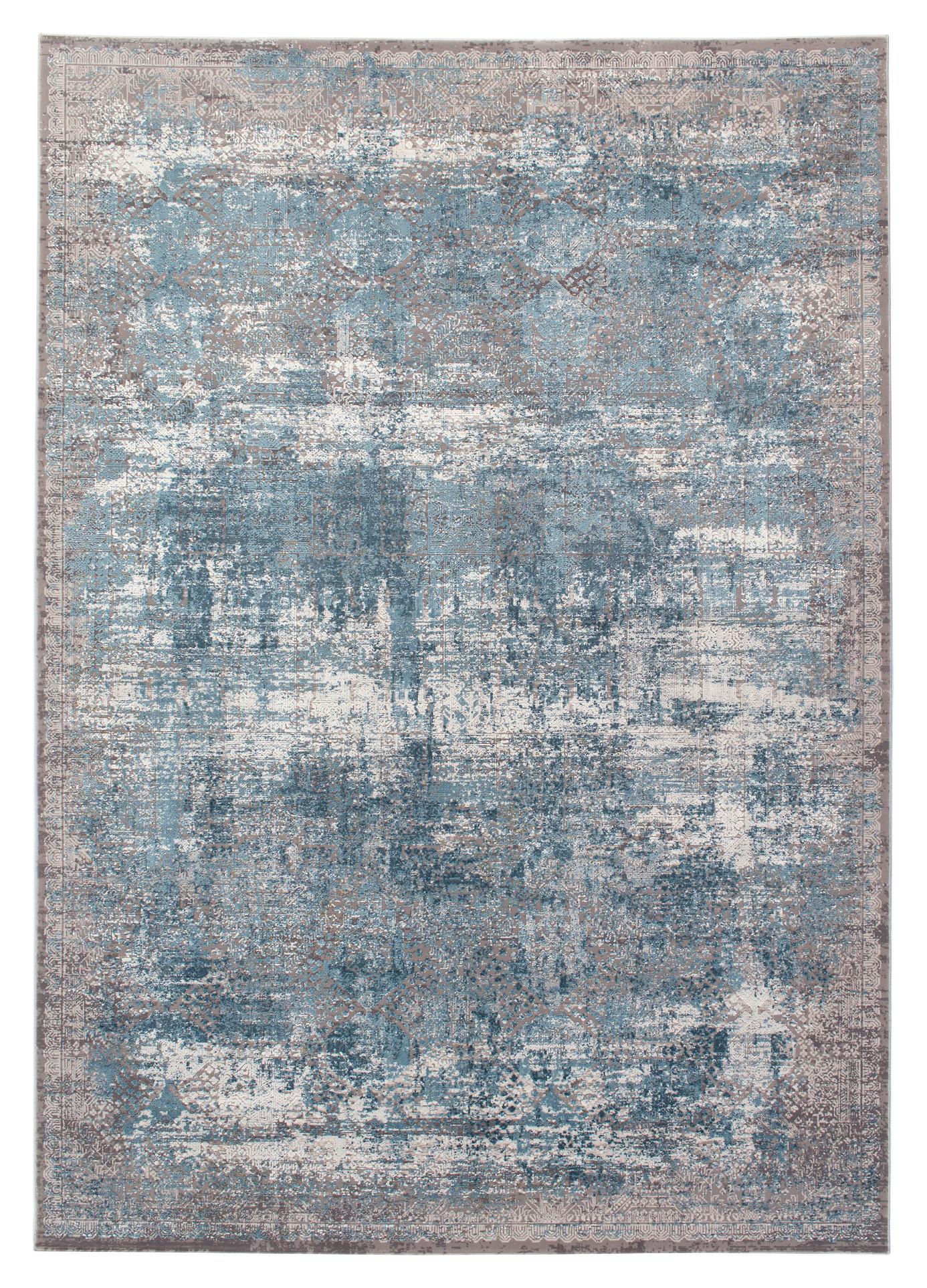 Webteppich Blau/Grau Apollo 140x200cm Blau, Grau  140/200 cm 
