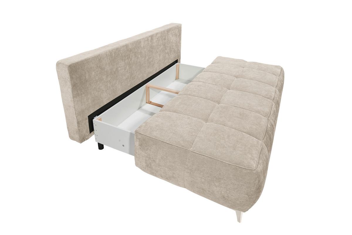 Schlafsofa Elisa Beige, Schlaffunktion - Kaschmir/Beige, MODERN, Textil (215/96/106cm) - MID.YOU