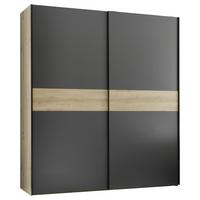 SKŘÍŇ S POSOUVACÍMI DVEŘMI LIAM - černá/barvy grafitu, Konvenční, kov/kompozitní dřevo (170/195/57,5cm)